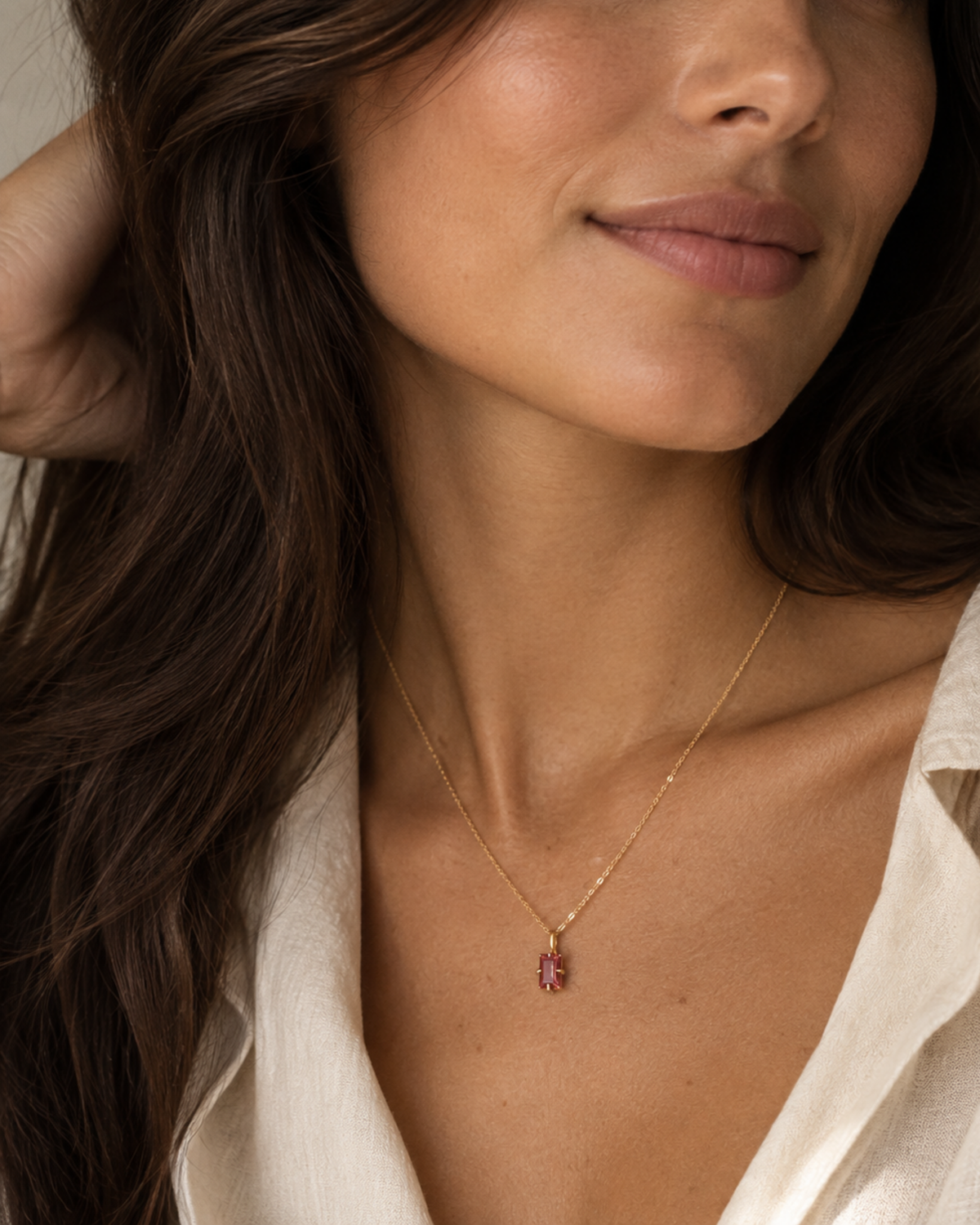 Betty Baguette Necklace